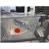 Image 3 : Contents of Cart: Multiple Clear Acrylic Display Tops, Wrap, etc Misc Sizes (cart not included)
