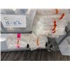 Image 7 : Contents of Cart: Multiple Clear Acrylic Display Tops, Wrap, etc Misc Sizes (cart not included)