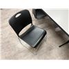Image 2 : White Table 72" x 36" x 29"H w/ 4 Black Chairs