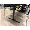 Image 4 : White Table 72" x 36" x 29"H w/ 4 Black Chairs