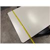 Image 5 : White Table 72" x 36" x 29"H w/ 4 Black Chairs