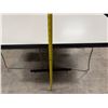 Image 7 : White Table 72" x 36" x 29"H w/ 4 Black Chairs