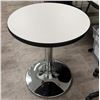 Image 1 : Round Table w/ Chrome Pedestal Base 24" Dia, 29"H