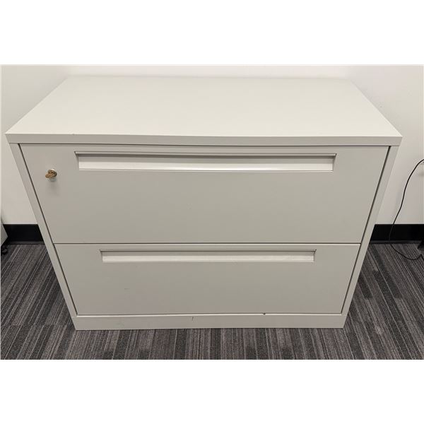 Steelcase 2LF18362F Lateral 2-Drawer Locking Filing Cabinet 36" x 18" x 28"H (has key)