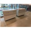 Image 2 : Qty 2 Wooden Rolling Cabinets w/ 3 Drawers & Storage 48" x 24"