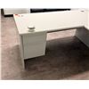 Image 3 : White L-Shaped Desk w/ 4-Drawers 66" x 78" x 24"W