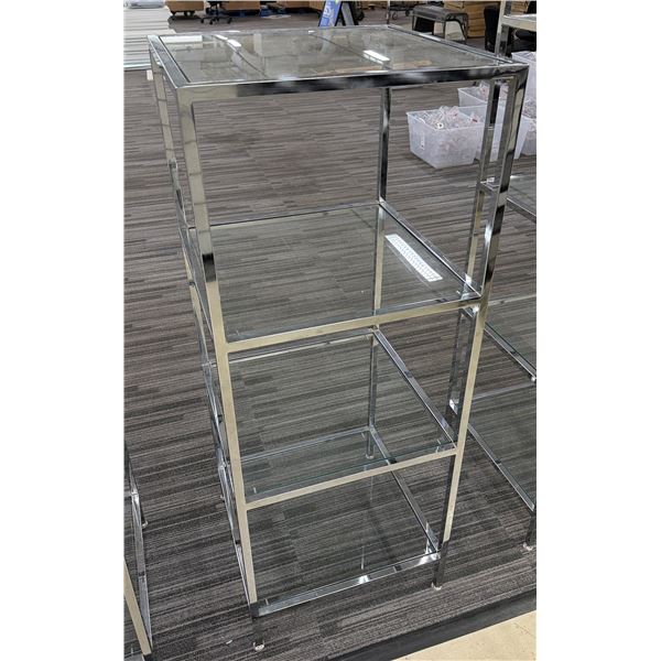 Medium Metal & Glass Tower Display 20" x 20" x 51"H