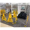 Image 1 : Multiple Apparel Transport Carts w/ Safety Warning Caution Watch Your Step 42"L
