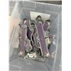 Image 2 : Qty 2 Bins Multiple Metal Foot-Measuring Sizer Devices & Wooden Shoe Stretchers