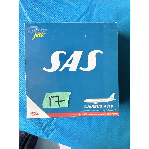 GEMINI JETS SAS AIRBUS A319 1:400 DIECAST MODEL AIRPLANE