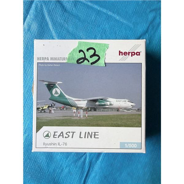 HERPA EAST LINE ILYUSHIN IL-76 1:500 DIECAST MODEL AIRPLANE