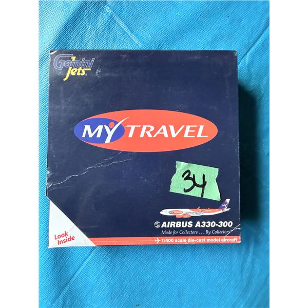 GEMINI JETS MYTRAVEL AIRBUS A330-300 1:400 DIECAST MODEL AIRPLANE