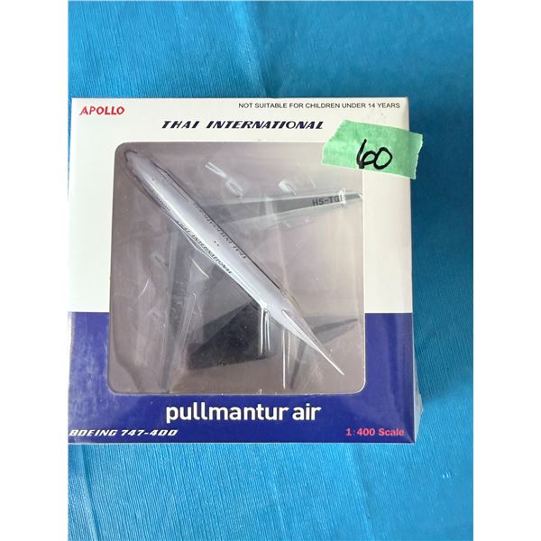 APOLLO THAI INTERNATIONAL / PULLMANTUR AIR BOEING 747-400 1:400 DIECAST MODEL AIRPLANE