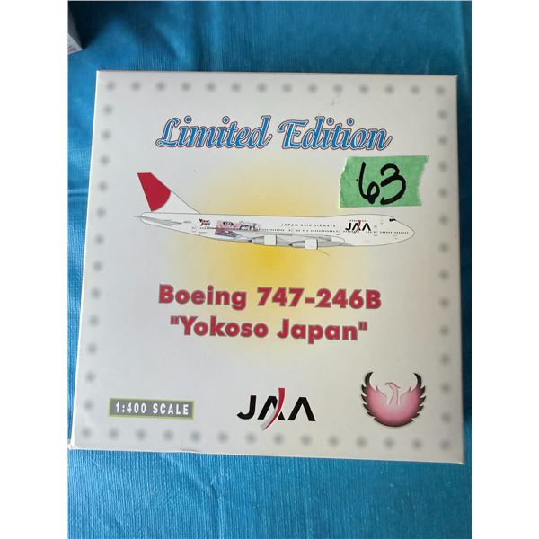 JAL BOEING 747-246B YOKOSO JAPAN 1:400 DIECAST MODEL AIRPLANE