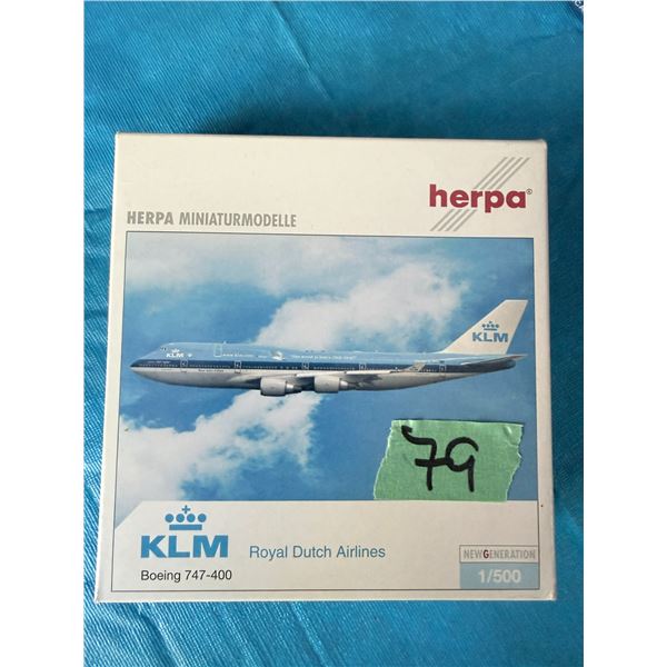 HERPA KLM BOEING 747-400 1:500 DIECAST MODEL AIRPLANE