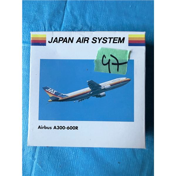 JAPAN AIR SYSTEM AIRBUS A300-600R DIECAST MODEL AIRPLANE