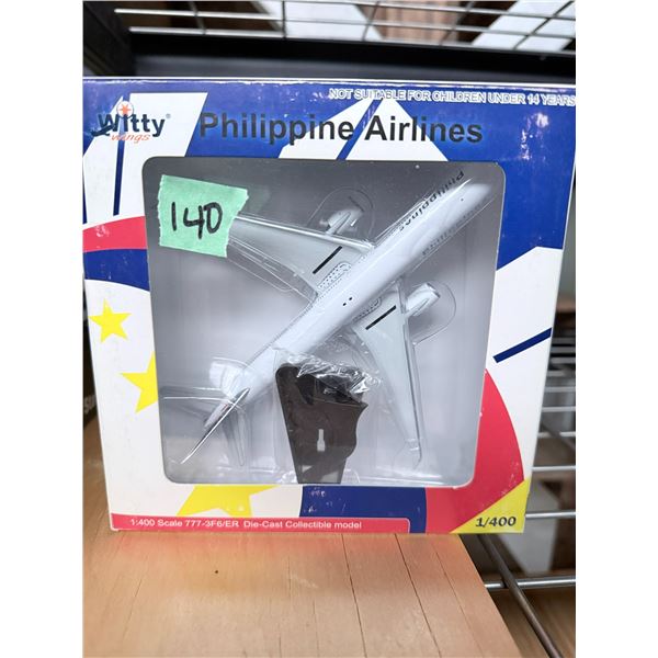 WITTY WINGS PHILIPPINE AIRLINES 777-3F6/ER 1:400 DIECAST MODEL AIRPLANE