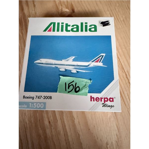 HERPA WINGS ALITALIA BOEING 747-200B 1:500 DIECAST MODEL AIRPLANE