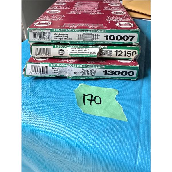 MIXED LOT OF LEHMANN-GROSS-BAHN MODEL TRAIN TRACK BOXES