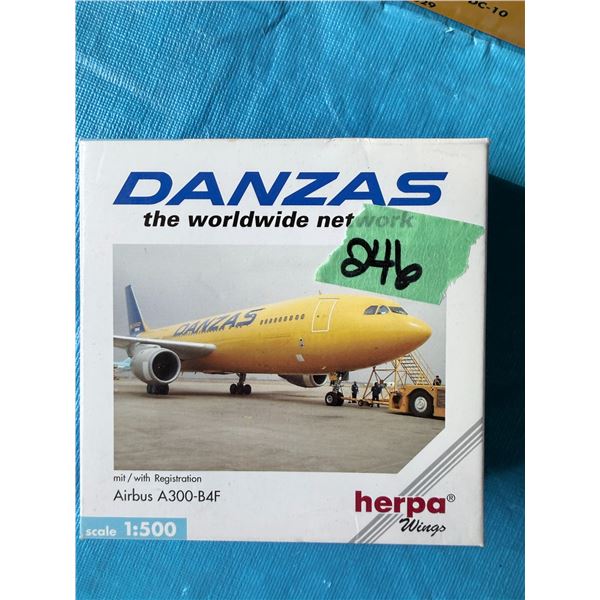 HERPA WINGS DANZAS AIRBUS A300-B4F 1:500 DIECAST MODEL AIRPLANE