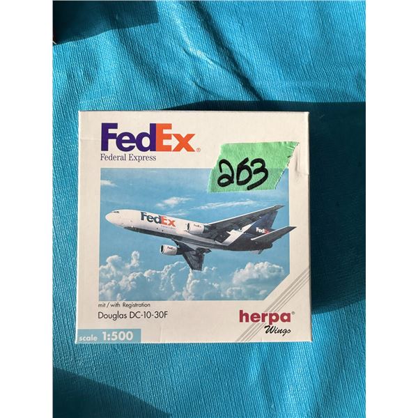 HERPA WINGS FEDEX DOUGLAS DC-10-30F 1:500 DIECAST MODEL AIRPLANE