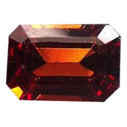 1.35ct Unheated Octagon Top Orange Spessartite Garnet Appraisal Estimate $810 (GEM-18059)