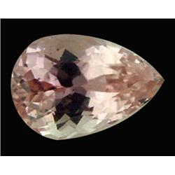 6ct Flawless Pear Cut Natural Pink Kunzite From Afghan Appraisal Estimate $2400 (GEM-17849)