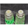 Image 3 : 1930’s Crystal S&P Shakers w/Sterling Silver Tops, Mother of Pearl Caps, Made in Czechoslov