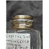 Image 5 : 1930’s Crystal S&P Shakers w/Sterling Silver Tops, Mother of Pearl Caps, Made in Czechoslov