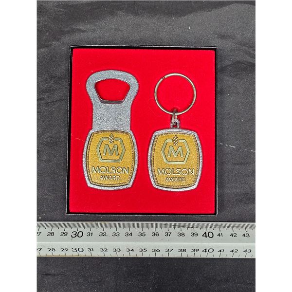 Molson Award Bottle Opener & Keychain Set – NIB
