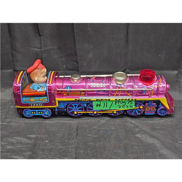 Battery Powered Tin Toy Train (Needs Batteries)