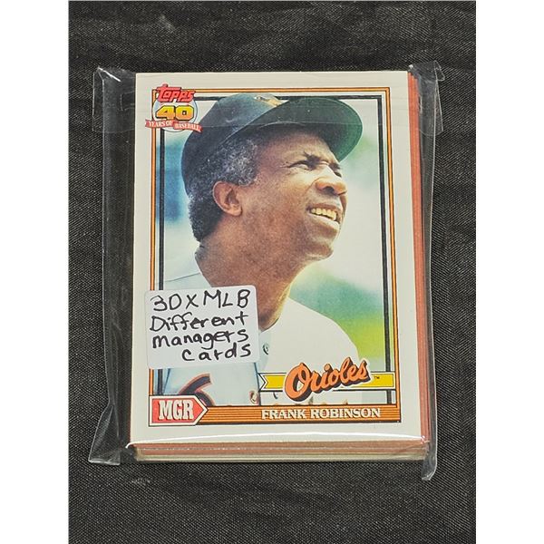 (30) Assorted MLB Manager Cards