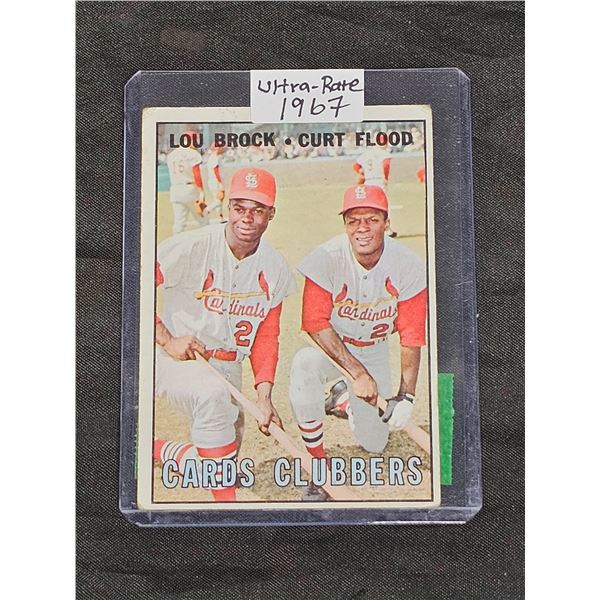1967 Topps MLB #63 Lou Brock & Curt Flood Baseball Card