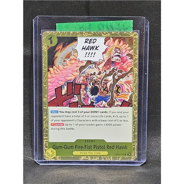 One Piece TCG “Red Hawk” OP11-114 Foil Card