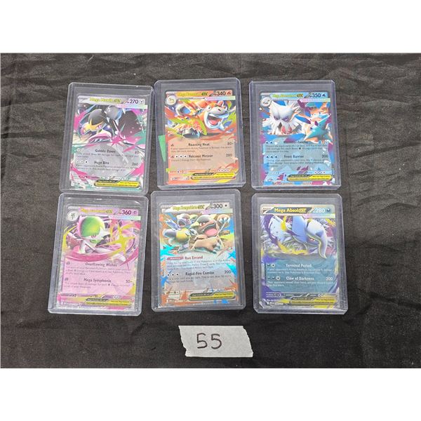(6) Pokémon TCG Mega Evolution ex Foil Card Lot