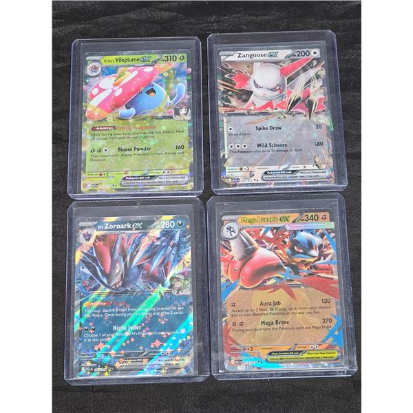 (4) Pokémon TCG Ascended Heroes ex Foil Card Lot