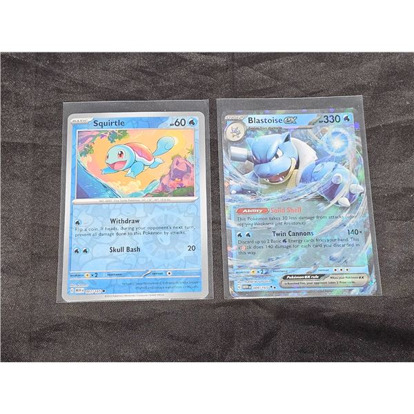 (2) Pokémon TCG Foil Cards inc. Squirtle Cosmos Foil