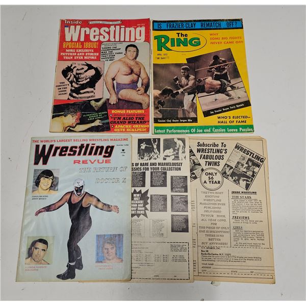 Lot of (5) Wrestling & Boxing Magazines