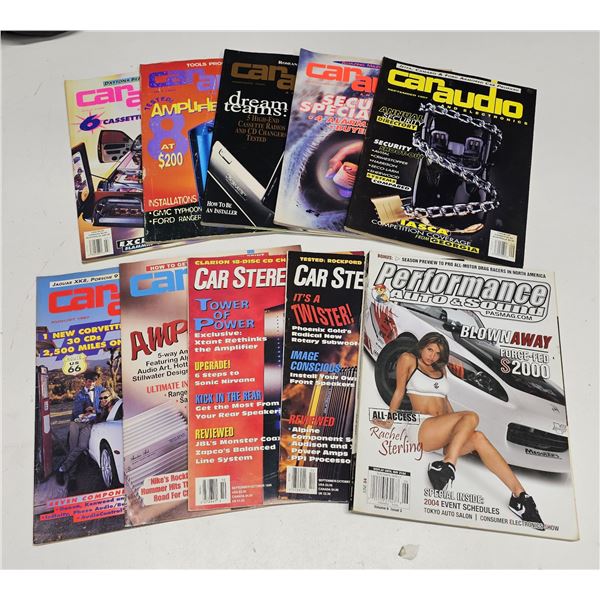 (10) Car Audio/Sterio Magazines