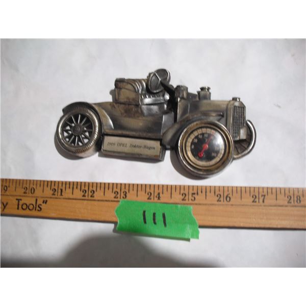 Tulip Brand Antimony Ware 1909 Opel Doktor-Wagon Thermometer