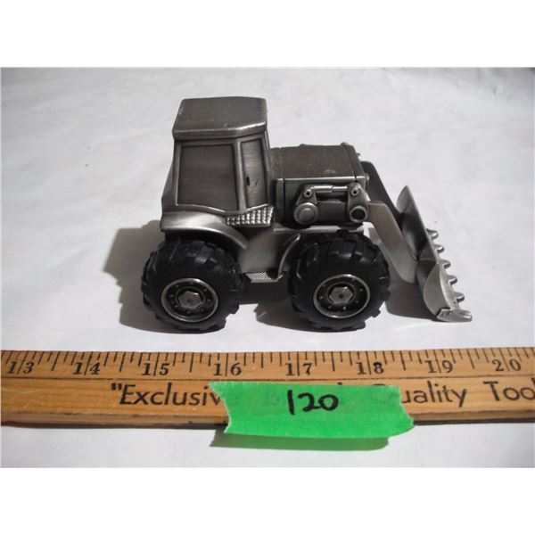 Pewter Tractor Coin Bank