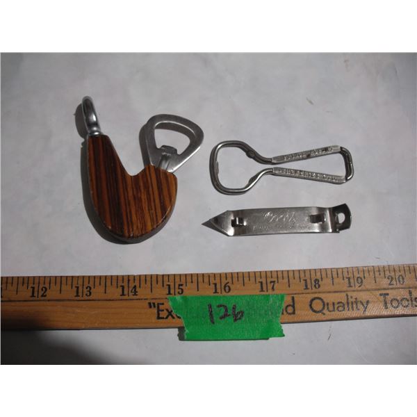 (3) Bottle Cap Openers – PA Brewers Ltd. “Old Bohemia”, Coors, etc.