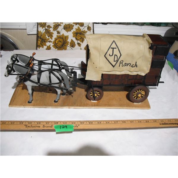 Vintage Horse & Card Display – 21” Long