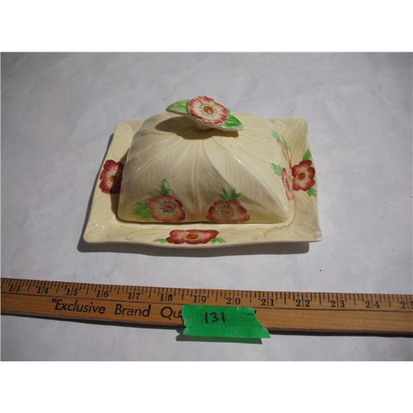 Vintage Burlington Ware Ceramic Butter Dish