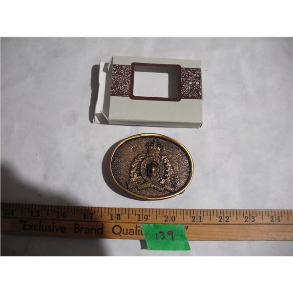 RCMP Solid Brass Belt Buckle