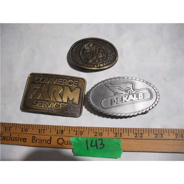 (3) Belt Buckles