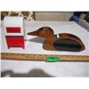 Image 1 : (2) Coin Banks – Wooden Loon & Canada Post (no key)