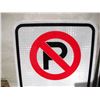 Image 2 : (2) Unused Reflective Aluminum “No Parking” Signs – 12x18”