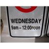 Image 3 : (2) Unused Reflective Aluminum “No Parking” Signs – 12x18”