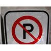 Image 4 : (2) Unused Reflective Aluminum “No Parking” Signs – 12x18”